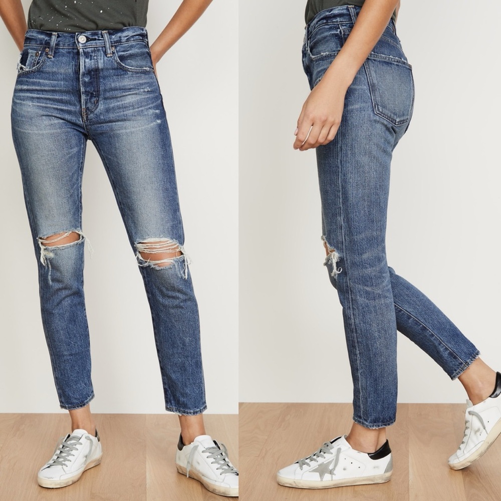 MOUSSY vintage Ashton tapered ripped knee jeans NWT!